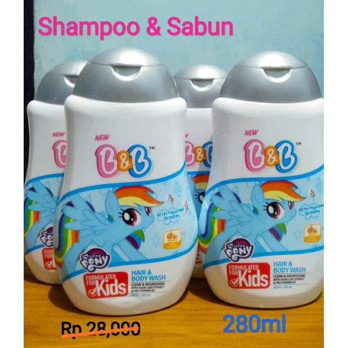 Jual B&B KIDS HAIR & BODY WASH 280ML | Shopee Indonesia