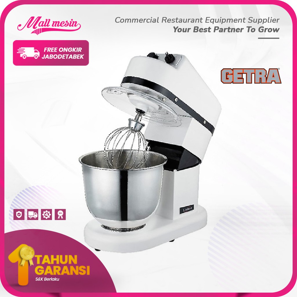 Jual Planetary Mixer Roti GETRA B-8 | Mixer Kue & Mixer Donat | Shopee ...