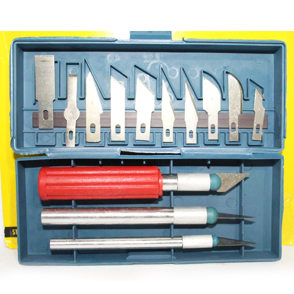 Jual Pisau Cutter Alat Ukir Seni /Pisau Ukir Set 16pcs JASON (371-210 ...