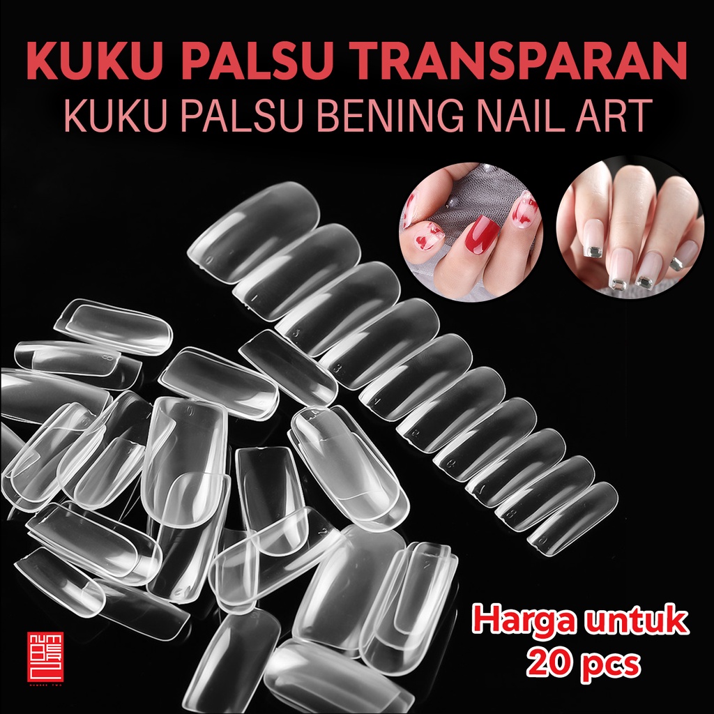 Jual Kuku Palsu Putih Transparan Bening Polos Manicure Shopee Indonesia 3898