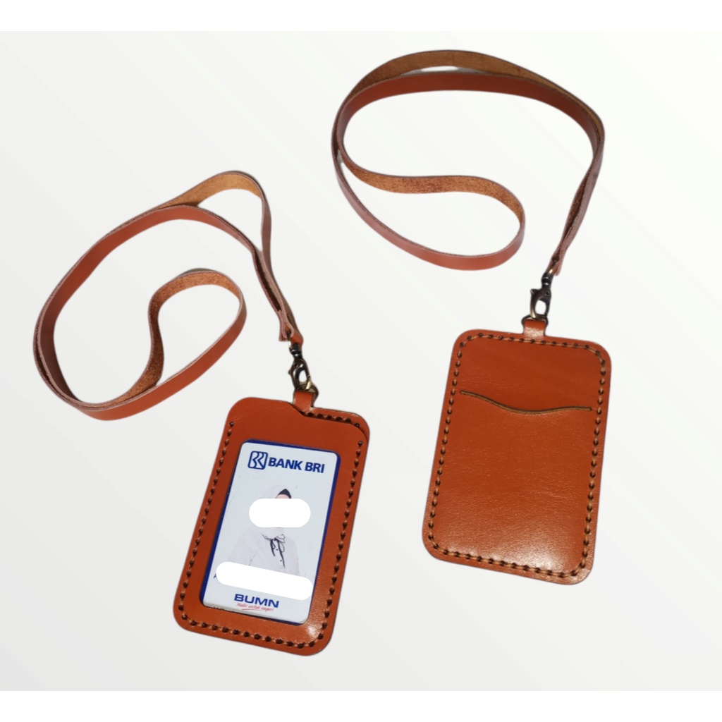 Jual Id Card Holder Kulit/ Name Tag Holder Kulit Asli Shopee Indonesia