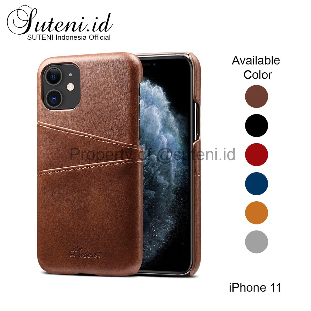 Jual SUTENI Leather Case iPhone 11 Pro Max 11ProMax with Card Slot