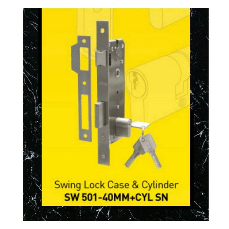 Jual Paket Lockcase dan Cylinder Unikey SW 501-40mm+CYL ( Lockcase ...