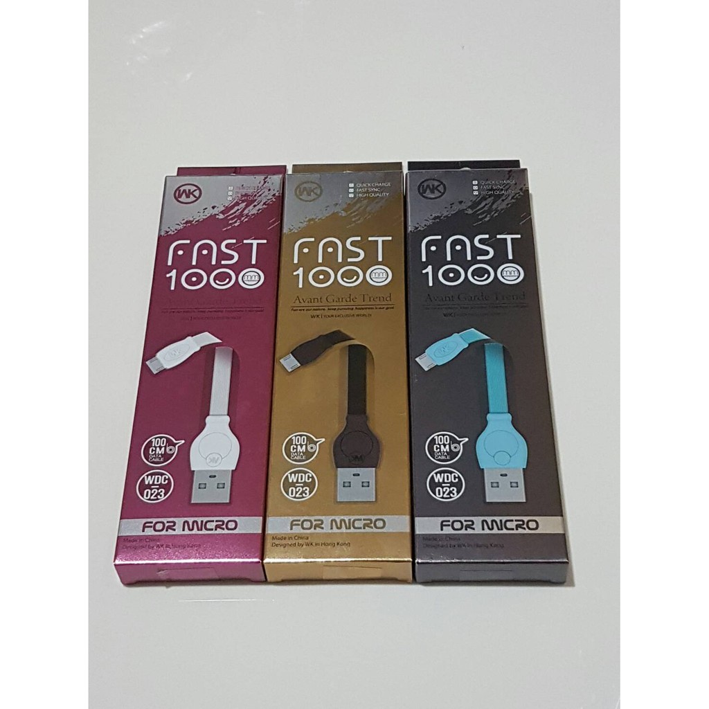 Jual CABLE DATA WK FAST MICRO 1000 MM / 1 METER | Shopee Indonesia
