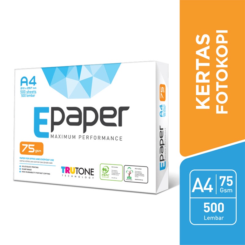 Jual E Paper Kertas Hvs A4 75gsm Kertas Fotocopy Shopee Indonesia