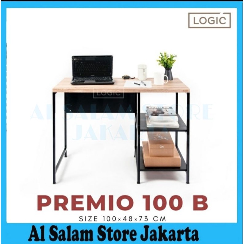 Jual LOGIC Premio 100 B Meja Komputer Kerja Kantor Belajar Tulis Kayu ...