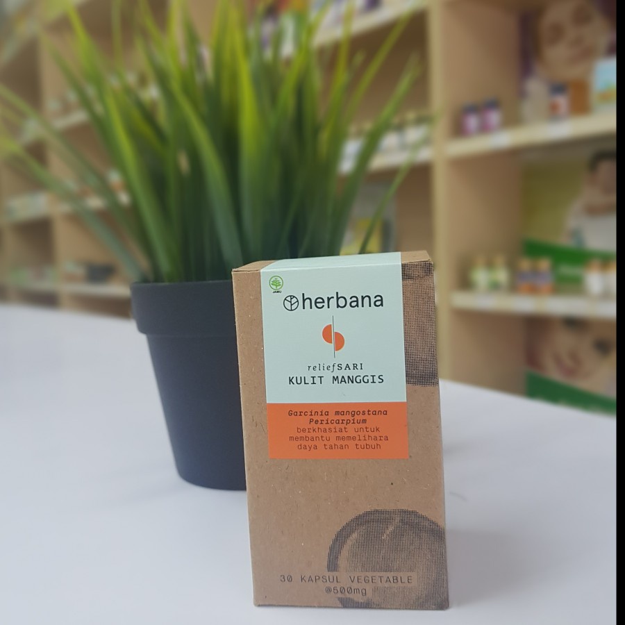 Jual Herbana Relief Sari Kulit Manggis 30 Kapsul Mangosteen Pericarp