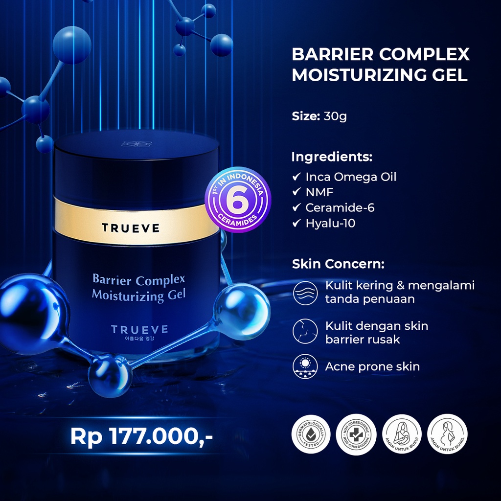 Jual Trueve Moisturizer Barrier Complex Moisturizing Gel Cream Siang ...