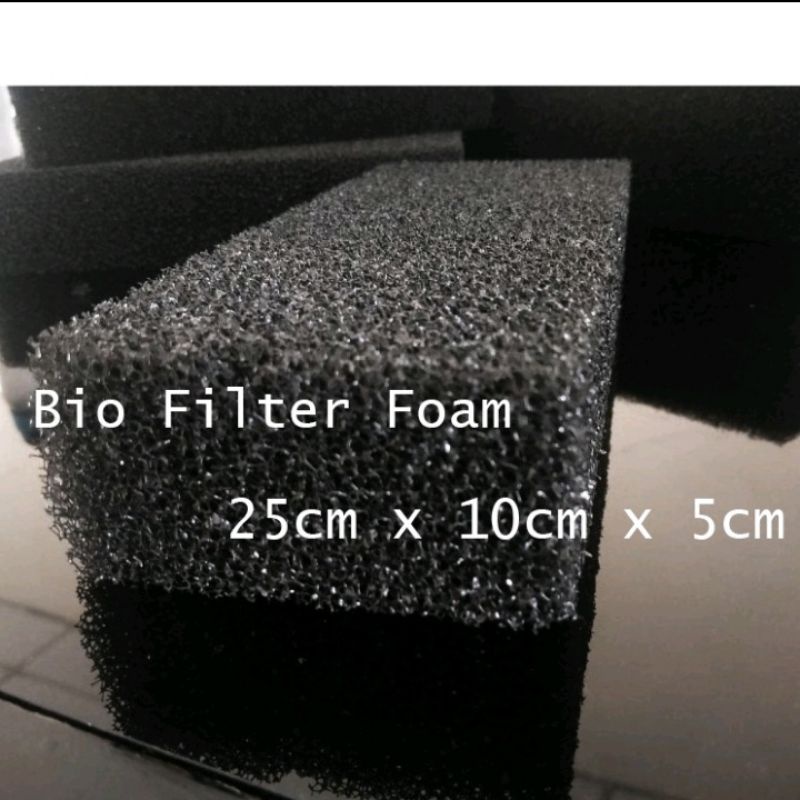 Jual Biofil Biofoam Bio sponge Busa hitam filter uk 25x10x5cm | Shopee ...