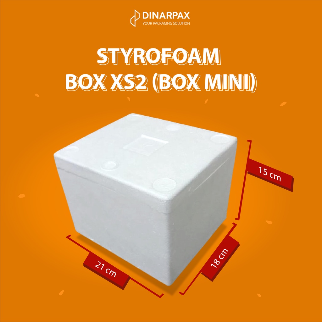 Jual STYROFOAM BOX MINI 20,5X18,2X15,3CM / BOX XS2 / BOX XS 2 / BOX
