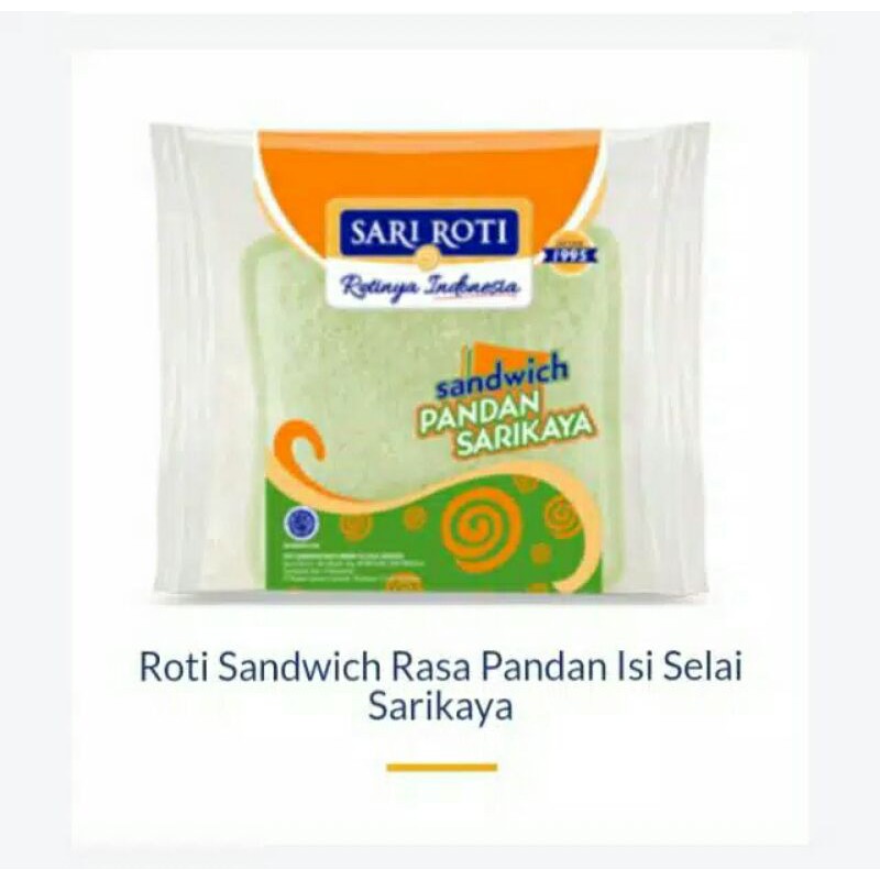 Jual Sari Roti sandwich pandan srikaya medan | Shopee Indonesia