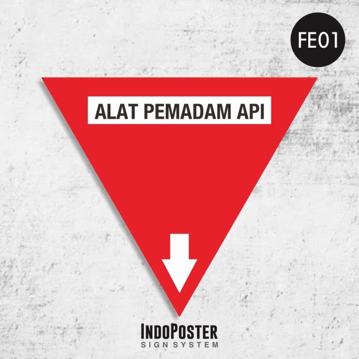 Jual Stiker Rambu K3 Petunjuk APAR Alat Pemadam Api Ringan Kebakaran ...