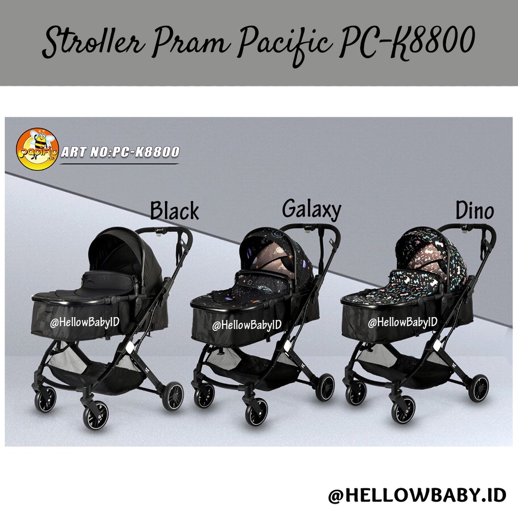 Jual Stroller Pram 2in1 Bassinet Reversible Handle Dorongan Bolak Balik