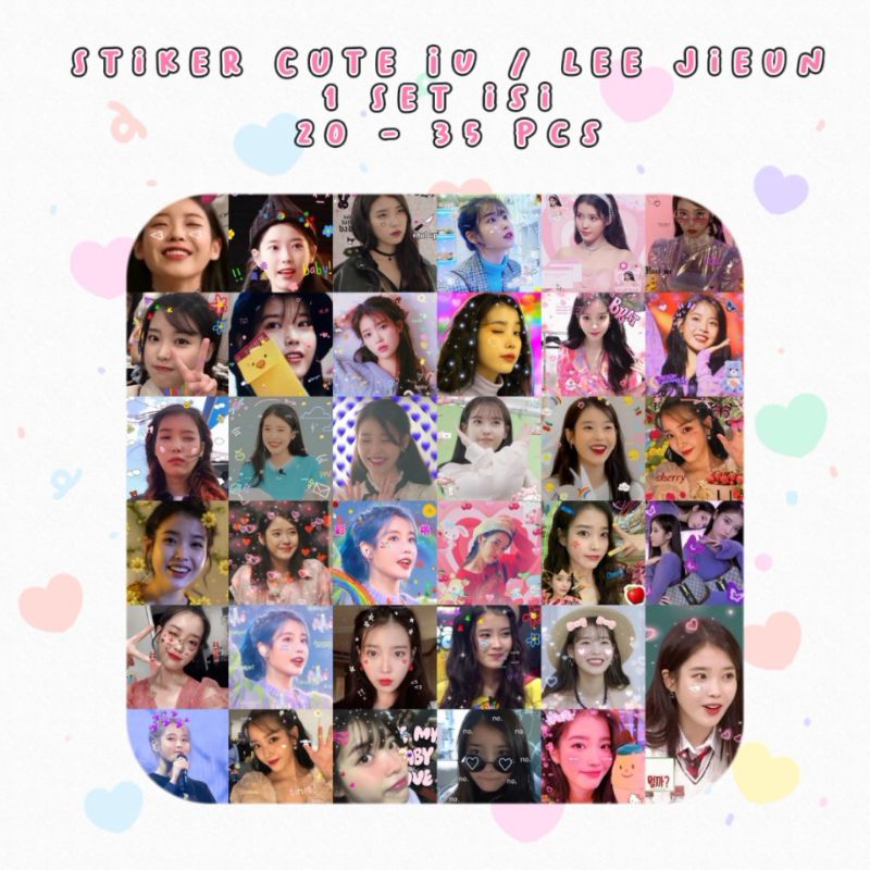 Jual Stiker IU Cute [ Isi 20 - 35 pcs ] / Stiker IU Kiyowo / Stiker IU ...