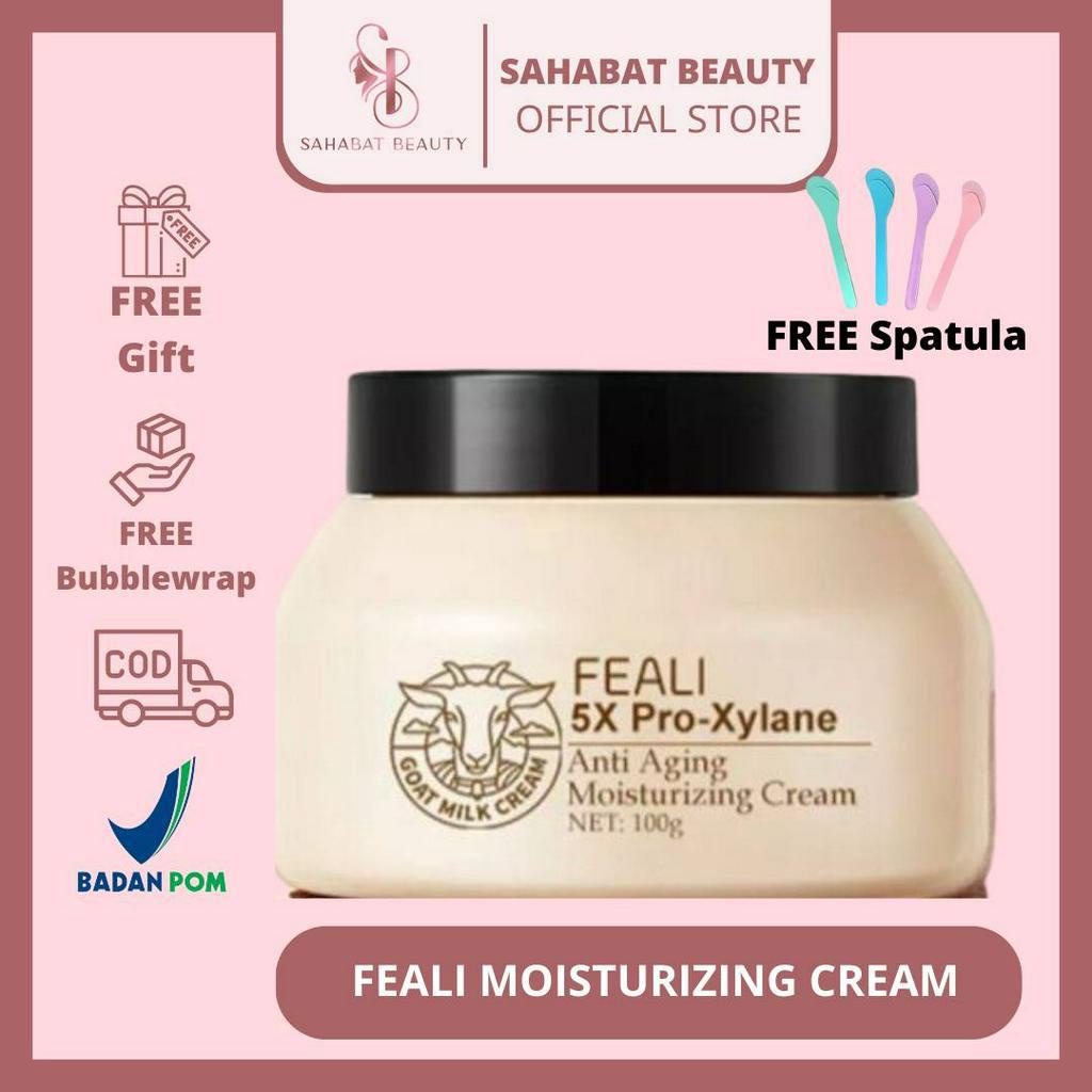 Jual [free Spatula] FEALI GOAT MILK ANTI AGING & MOISTURIZER CREAM 100G