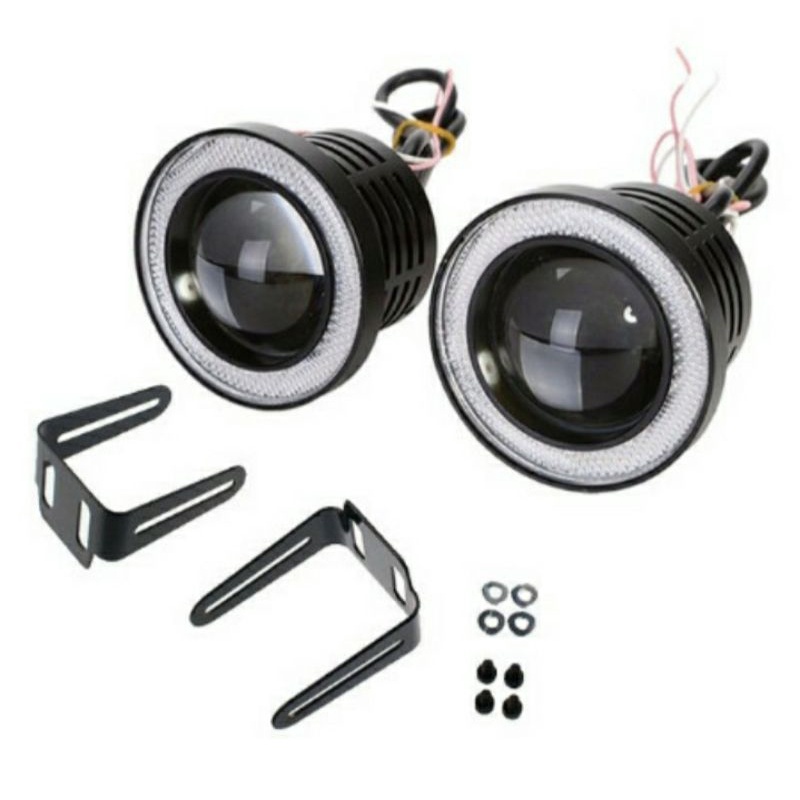 Jual Foglamp LED 89mm / 3,5 Inci Inch Projector Angel Eyes Mobil ...