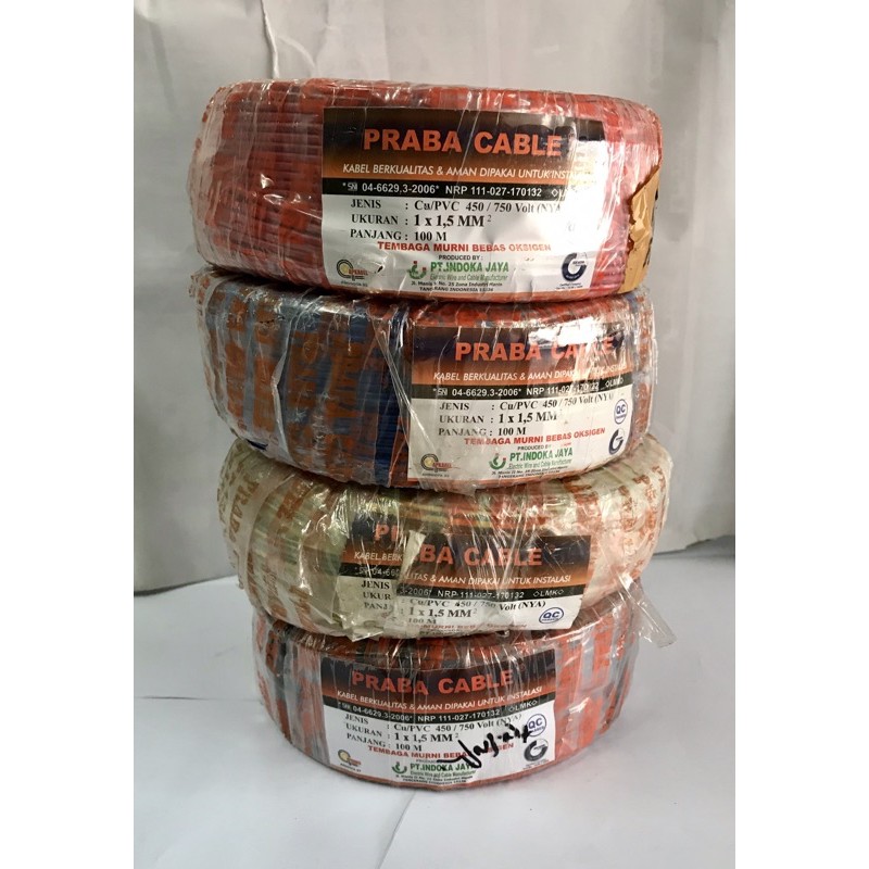 Jual Kabel NYA PRABA 1x1.5 MM per 1 meter | Shopee Indonesia