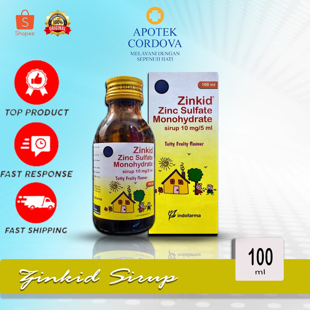 Jual Zinkid sirup ukuran 100ml Membantu pertumbuhan Mempercepat