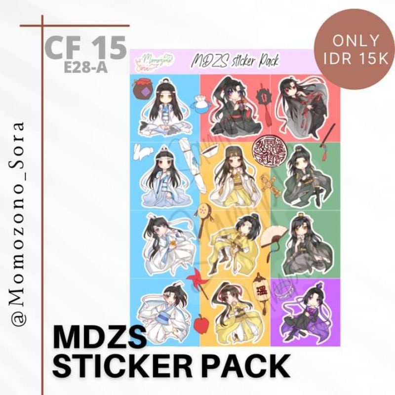 Jual Mo Dao Zu Shi Sticker pack MDZS Kiss cut sticker Shopee Indonesia