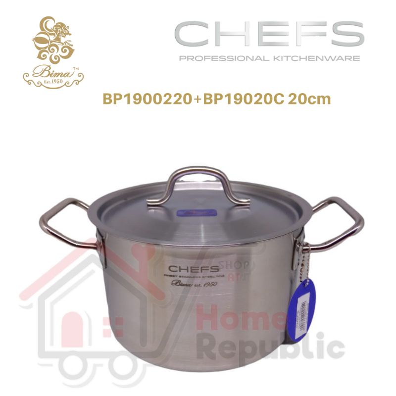 Jual BIMA CHEFS SAUCE POT 4,0L 20CM PANCI INDUKSI STAINLESS 304 ...