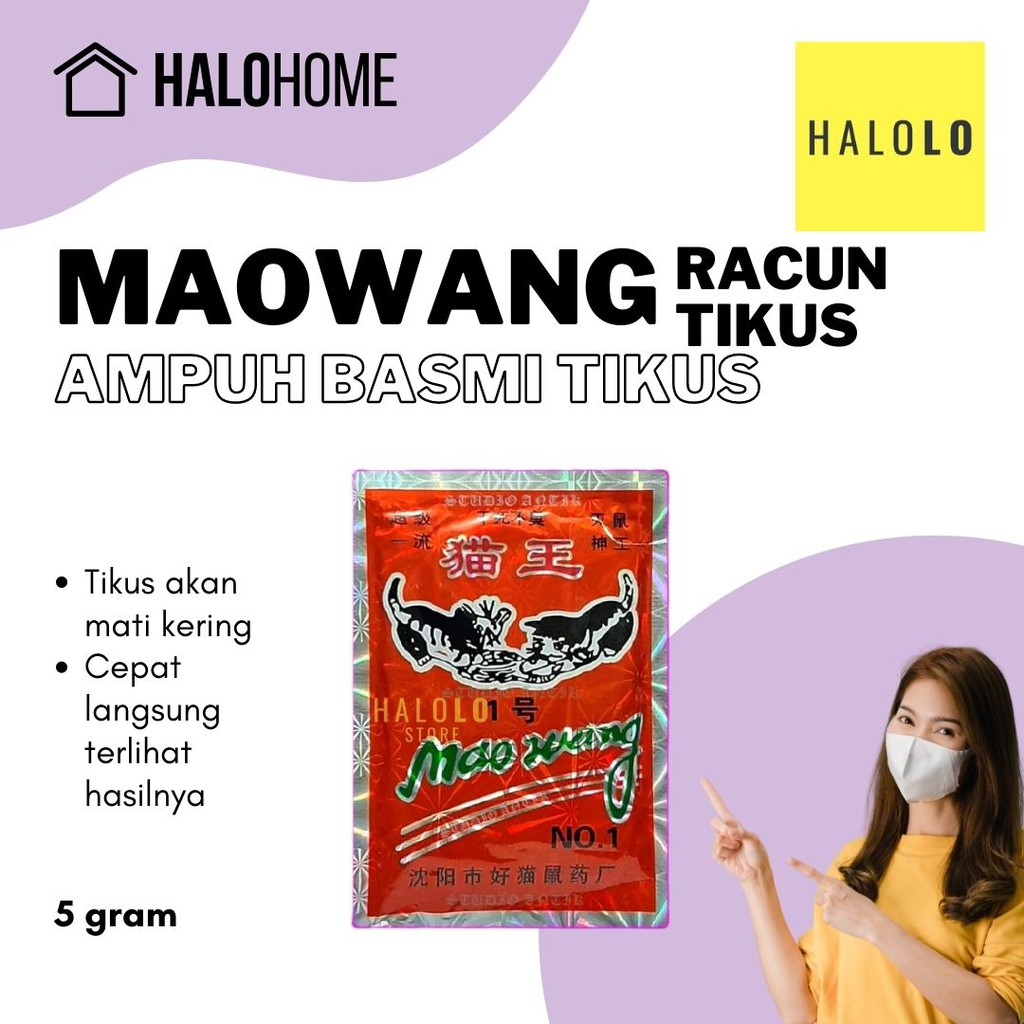 Jual Racun Tikus Mao Wang Ampuh Basmi Tikus Mati Kering Original 5 Gram