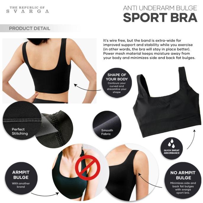 Jual Sport Bra Svarga Anti Underarm Bulge Yoga Bra Gym & Fitness Bra