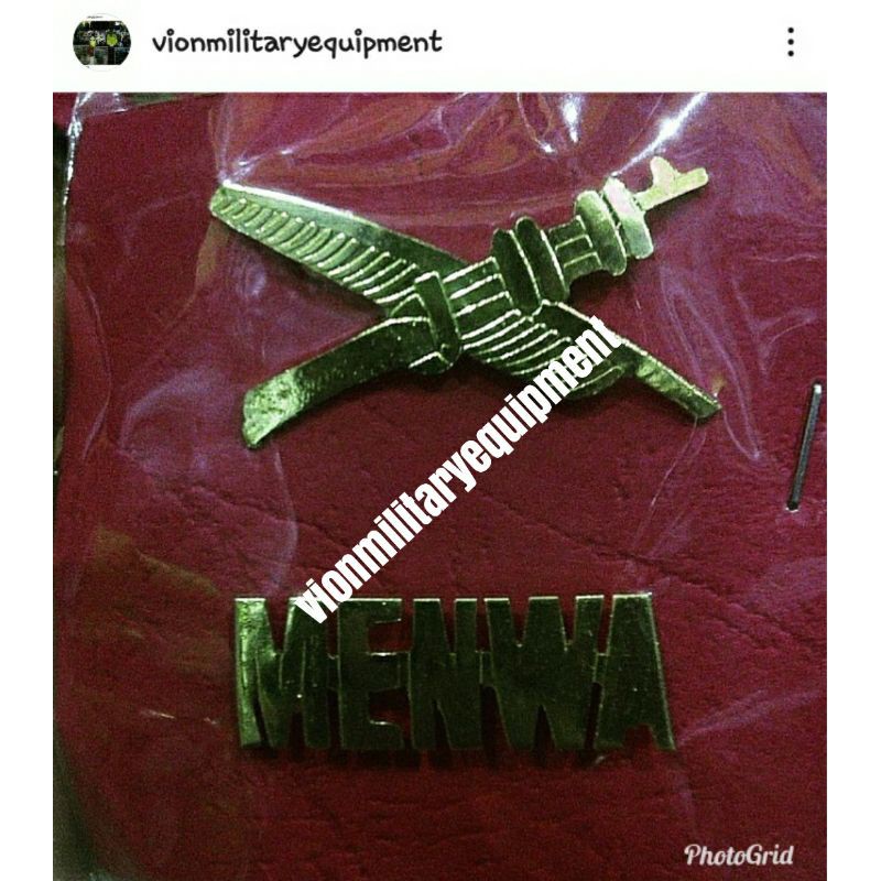 Jual pin brevet silang senjata menwa pdh 1 set | Shopee Indonesia