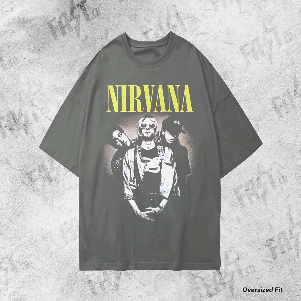 Nirvana In Utero Tour 1993 Vintage Oversized Tshirt Kaos Band Nirvana