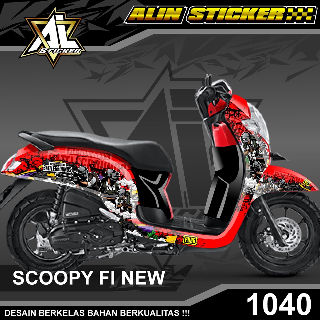 Jual Decal sticker motor / sticker motor Scoopy fi NEW FULL BODY ...