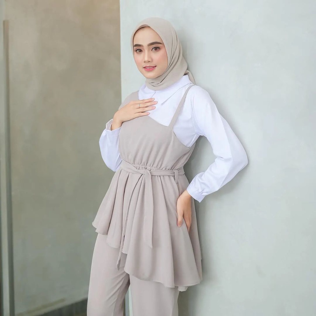 Jual Baju Setelan Wanita Terbaru Ootd Korean Style Outfit Hijab