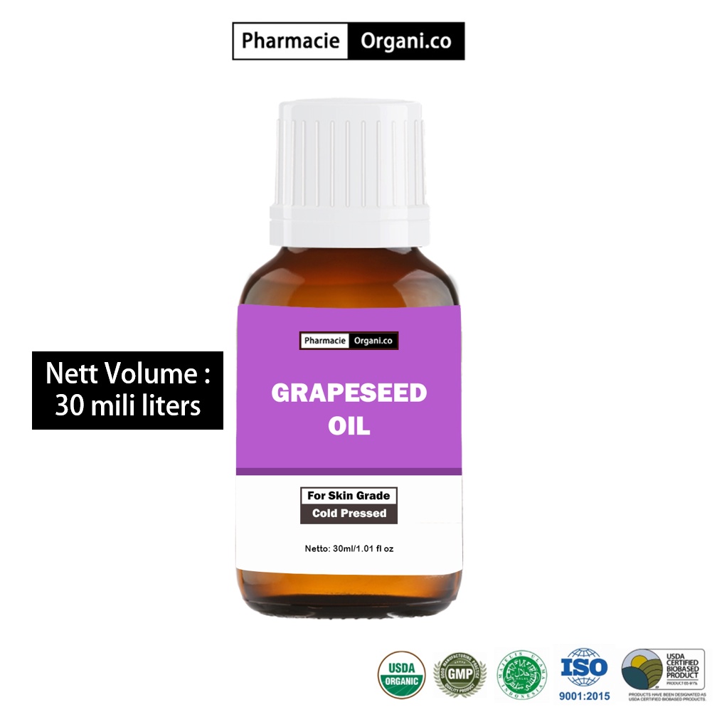 Jual Grapeseed Oil Cold Pressed Carrier Oil Organic By Pharmacie