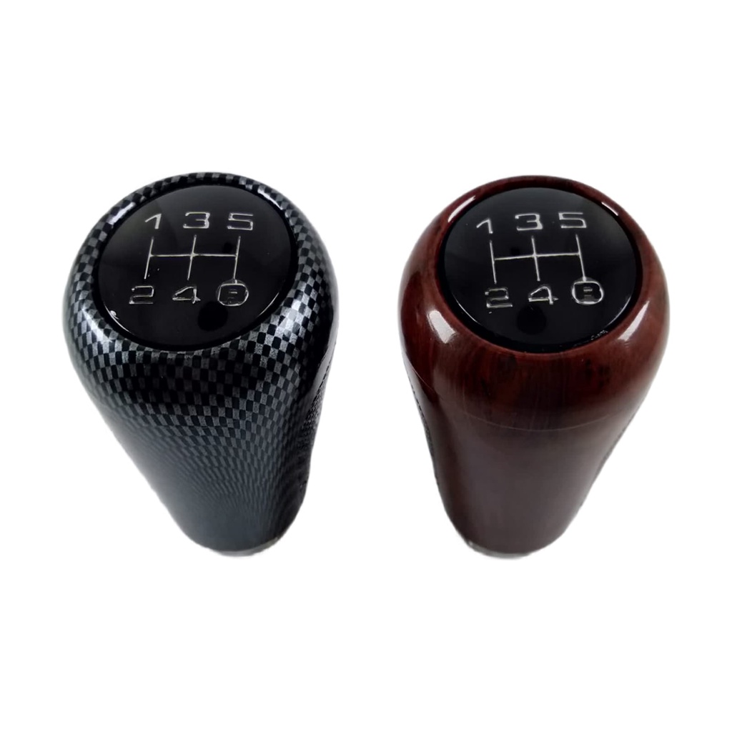 Jual Gear Shift Knob Racing Besi Tebal Motif Carbon Kayu Model Ulir