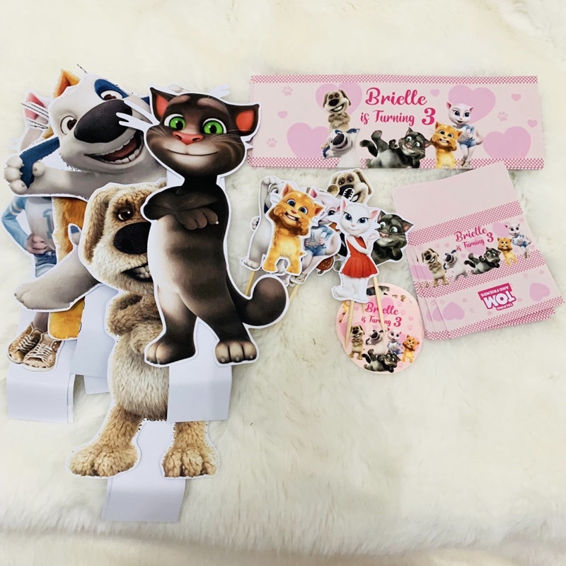 Jual Talking Tom and Friends Paket Label Dessert Table / Hiasan Meja ...