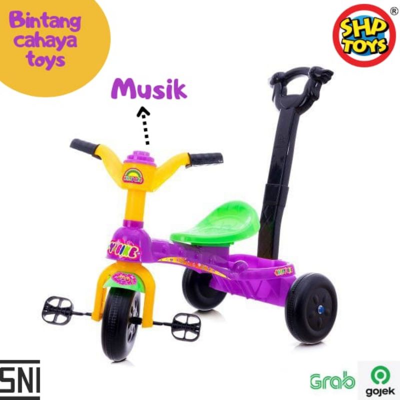 Jual Mainan anak Sepeda roda tiga 3 sepeda dorong SHP HB 620 ride on ...