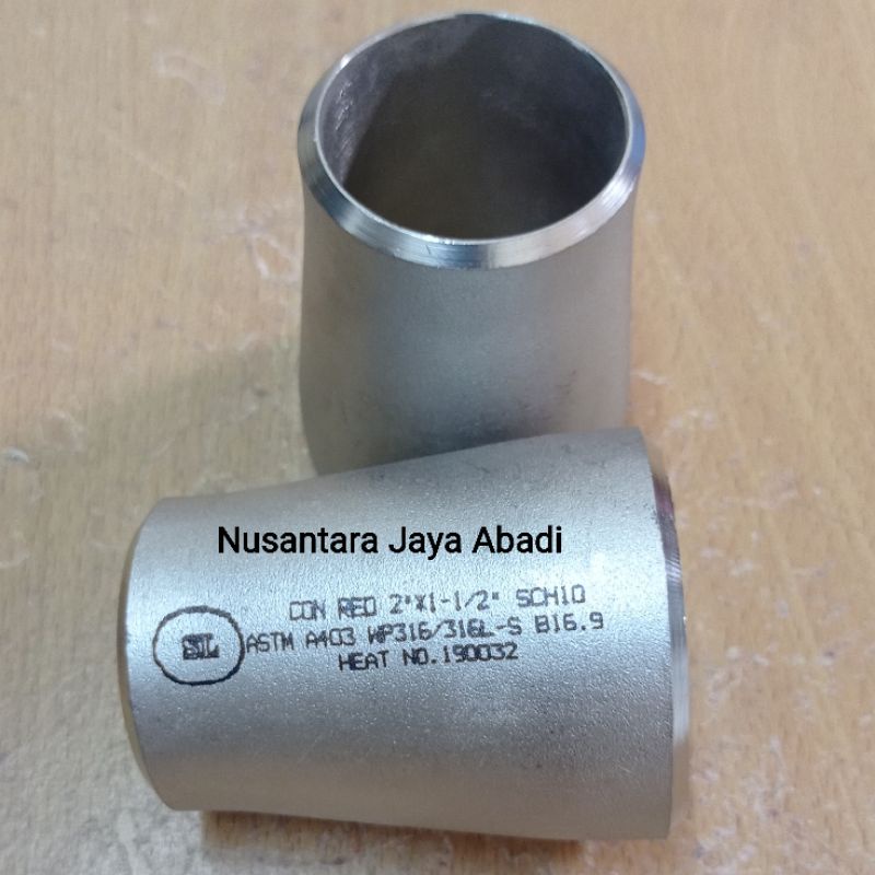 Jual Reducer Oversock Las Stainless 316 Sch 10 2 x 1 1/2 