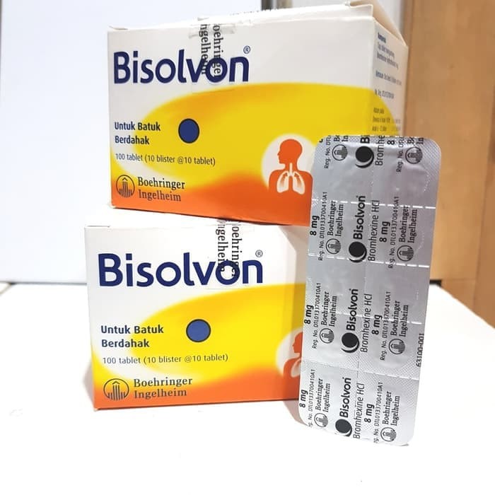 Jual Bisolvon Tablet Obat Batuk Berdahak Dewasa Shopee Indonesia 