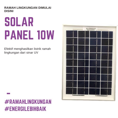 Jual Pembangkit Listrik Tenaga Surya Solar Panel 10 W Ramah Lingkungan ...