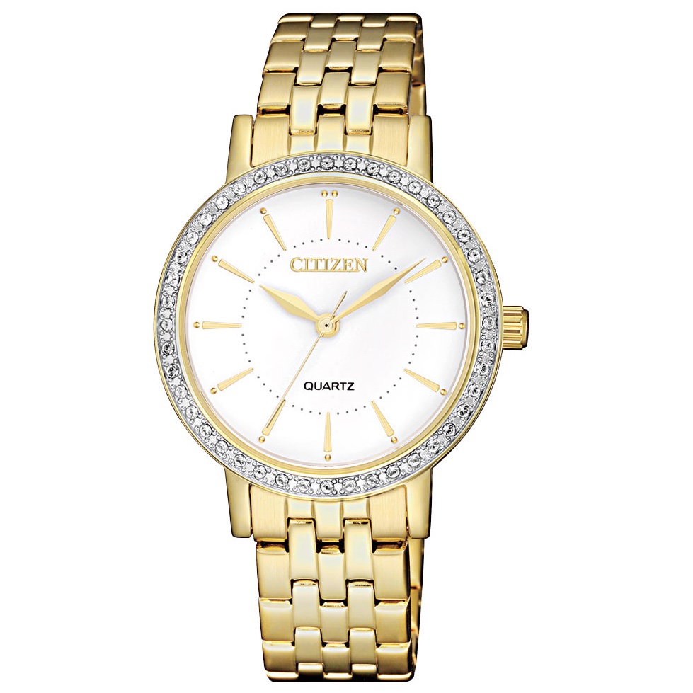 Jual Citizen Quartz Ladies Watch EL304284A White Dial with Gold