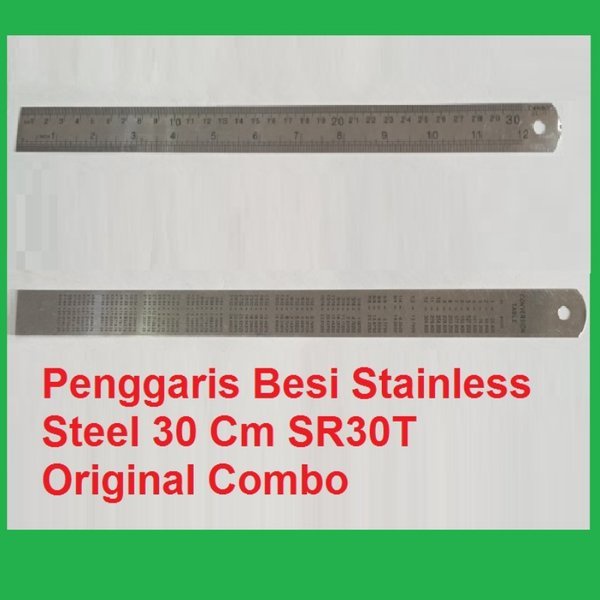 Jual Penggaris Besi Stainless Steel 30 Cm Sr30t Original Combo Shopee