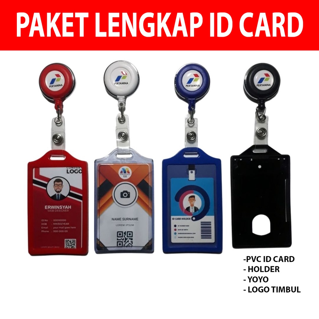 Akan Blue Vertical and Horizontal Id Card Badge Holder with Lanyard and  Retractable Yoyo Reel Combo (Pack of 2, Blue)