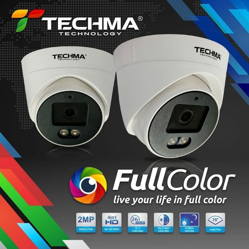 Jual kamera CCTV camera TECHMA 2mp fullcolor techma indoor | Shopee ...