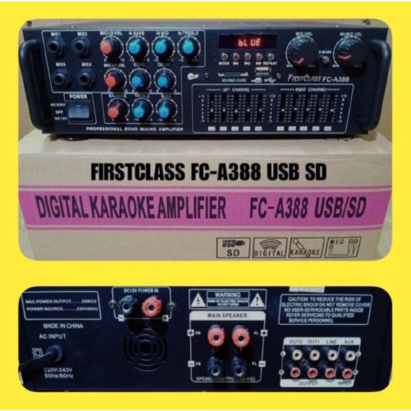 Jual Ampli karaoke bluetooth firstclass fc AMPLI KARAOKE USB SD