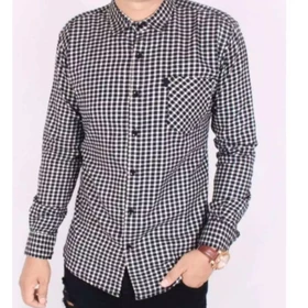 Flannel Lengan Panjang Casual Pria