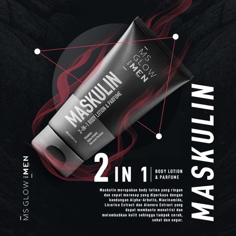 Jual body lotion maskulin ms glow for men original | Shopee Indonesia
