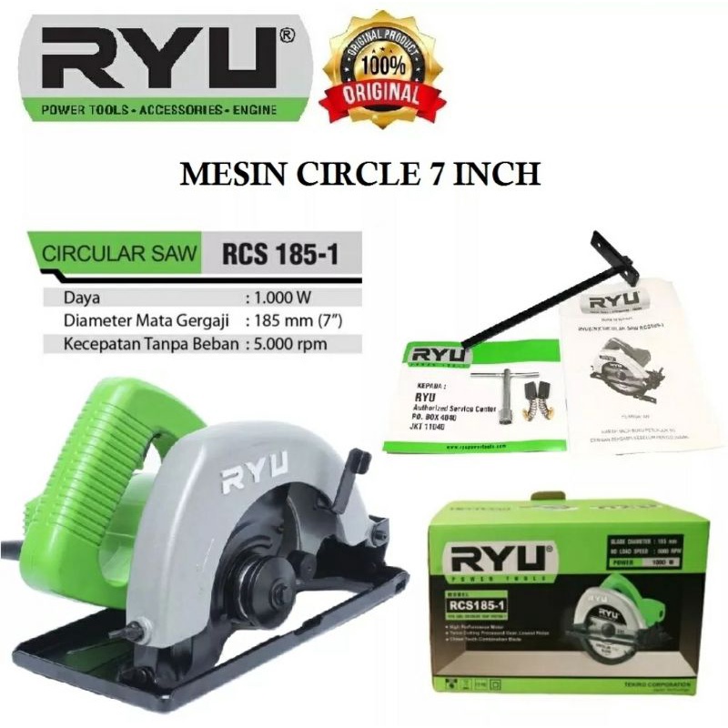 Jual Ryu Rcs Mesin Circle Gergaji Kayu Circular Saw Inch Alat Potong Kayu Shopee Indonesia