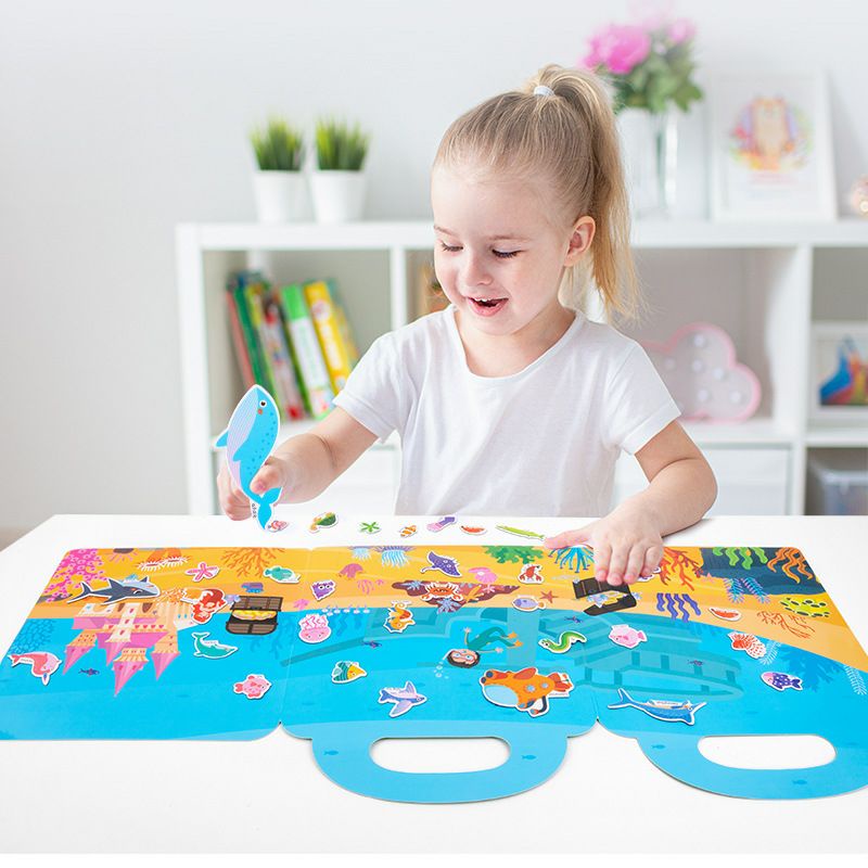 Jual Buku Sticker MAGNET Anak/Reusable Sticker BAHAN MAGNET /Sticker ...