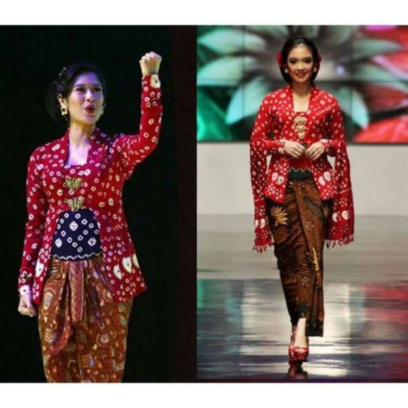 Jual Kebaya Kutubaru Jumputan Dian Sastro Handmade Ori Baju Prewed Pre