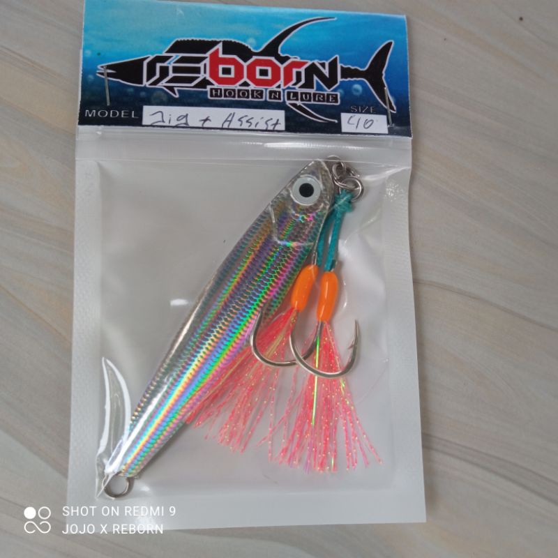 Ima Gunkichi 40 Grams Assist Plus 006 - Jig Métal Coulant 76mm - Pêche Sel Saumon
