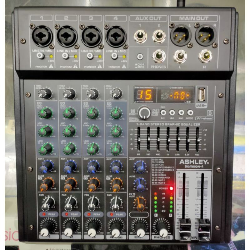 Jual MIXER ASHLEY SAMSON 4 USB AUDIO INTERFACE ORIGINAL | Shopee Indonesia