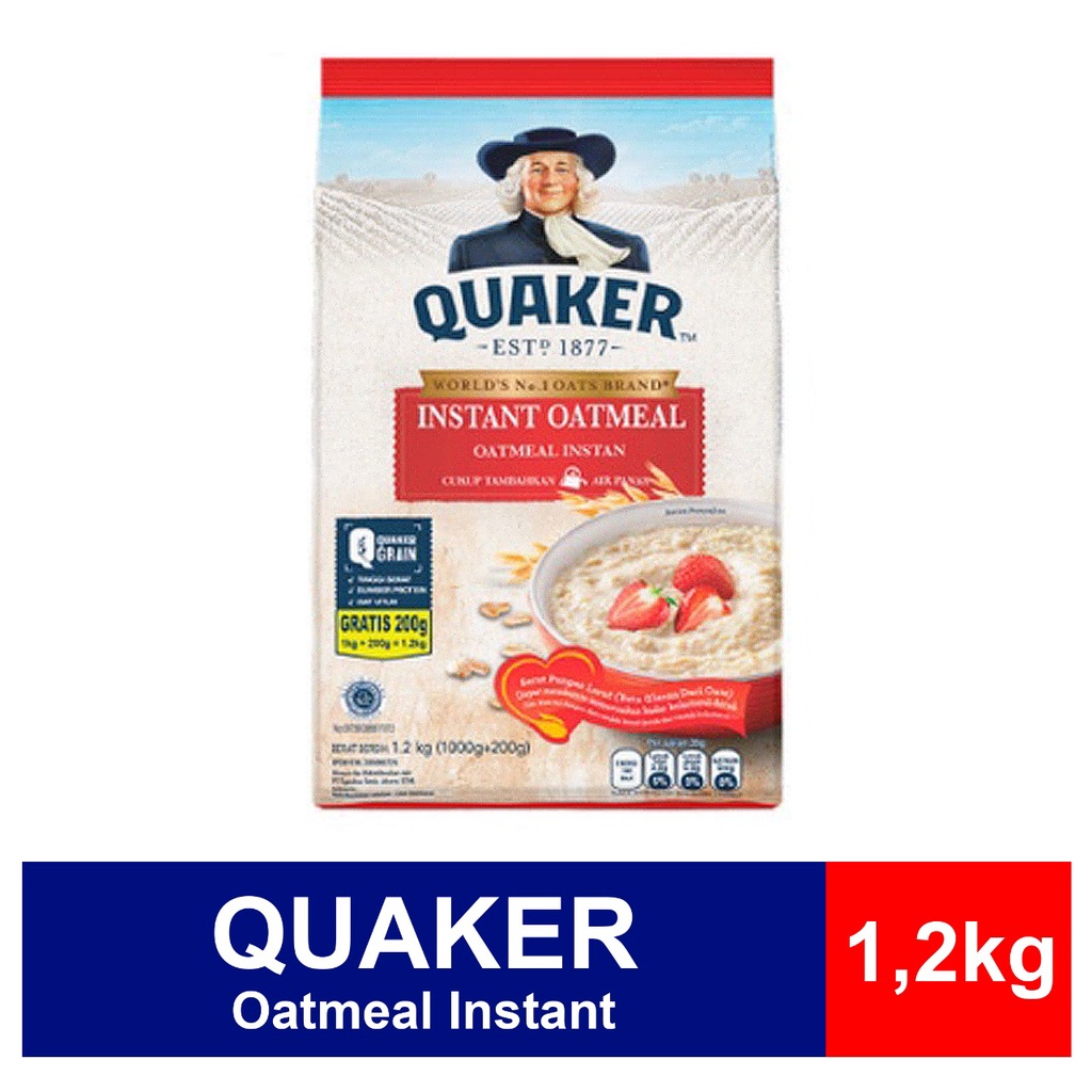 Jual Quaker Oatmeal Instant 1,2kg Exp Terbaru November 2025 HALAL